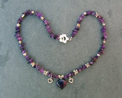 amethyst & Tibetan silver necklace
