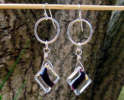 black & white swirl earrings