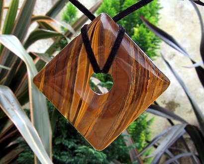 tiger eye gemstone pendant