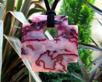 purple agate gemstone pendant