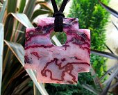 purple agate gemstone pendant