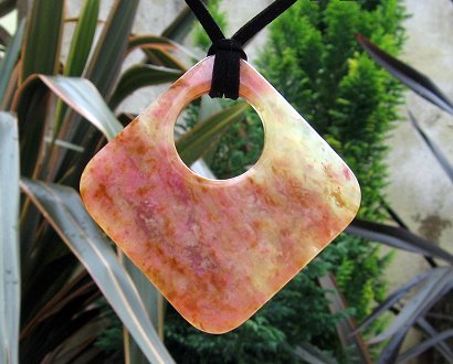 tri-colour jade pendant