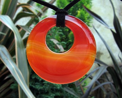 red agate gemstone pendant