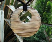 banded agate gemstone pendant